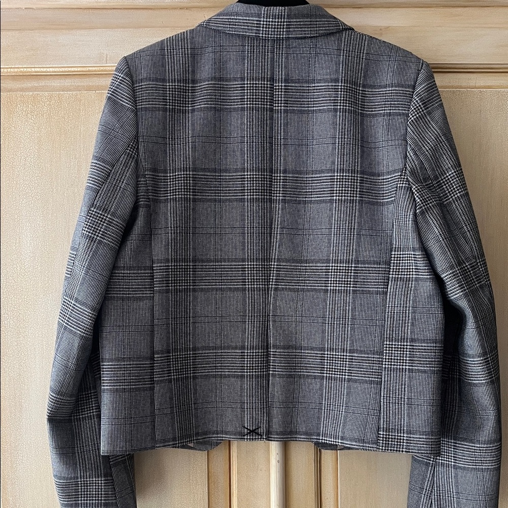 H&M Gray Plaid Blazer-fully lined-NWT - Picture 5 of 6